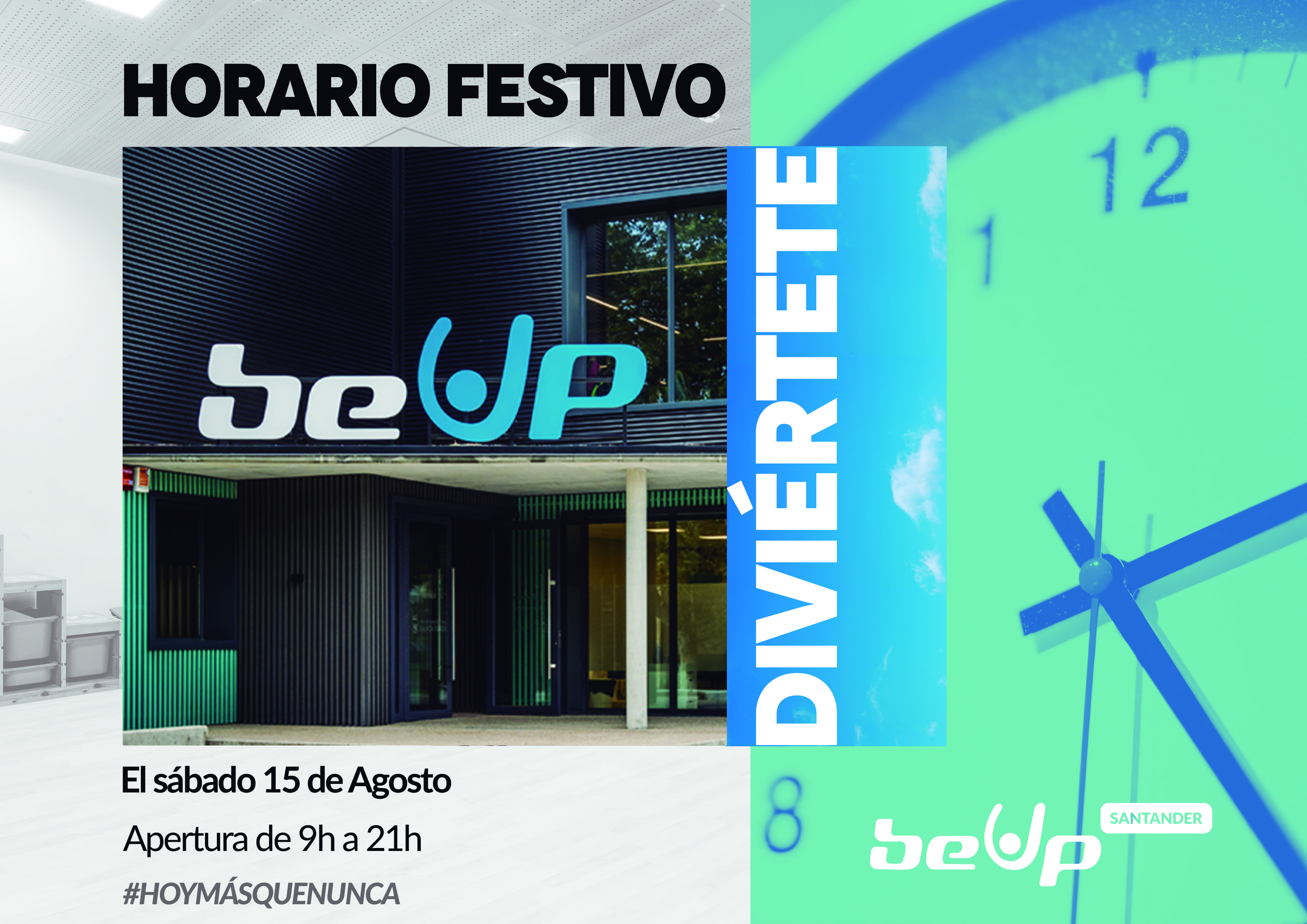 Horario festivo 15 de  agosto.